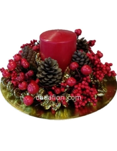 Centrotavola natalizio rosso